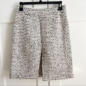 Tory Burch Tweed Pencil Boucle Sweater Slit Pleat Skirt